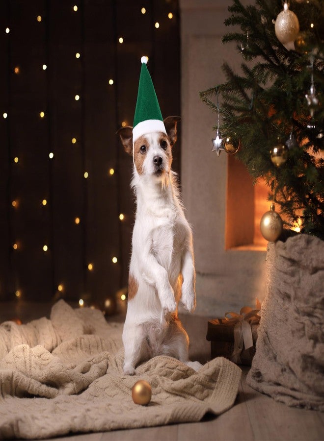 SilTriangle Adjustable Christmas Santa Hat for Dogs Cats, Mini Small Dog Cats Pet Santa Christmas Hat Party Decoration for Cat Small Dog Rabbit Puppy Doll Xmas Costume Accessories Outfit(Green) - Image 3